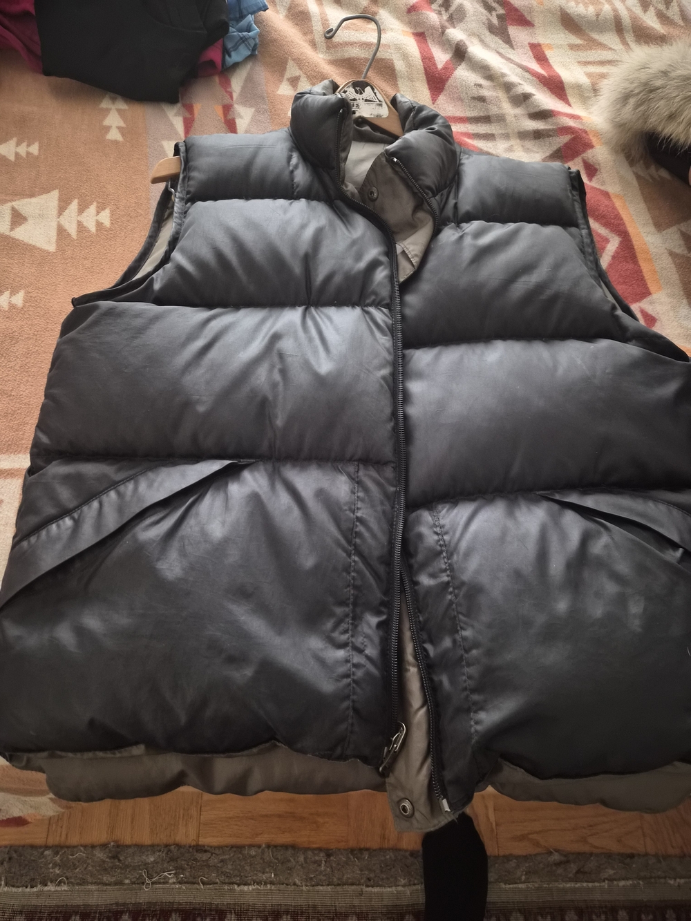 Vintage L.L. Bean Reversible Puffer Vest | Black & Taupe Down Outerwear